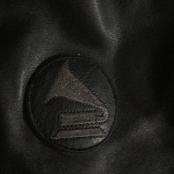 Grammy Commemoration Black Genuine Leather Jacket Size XL - Picture 3 of 6